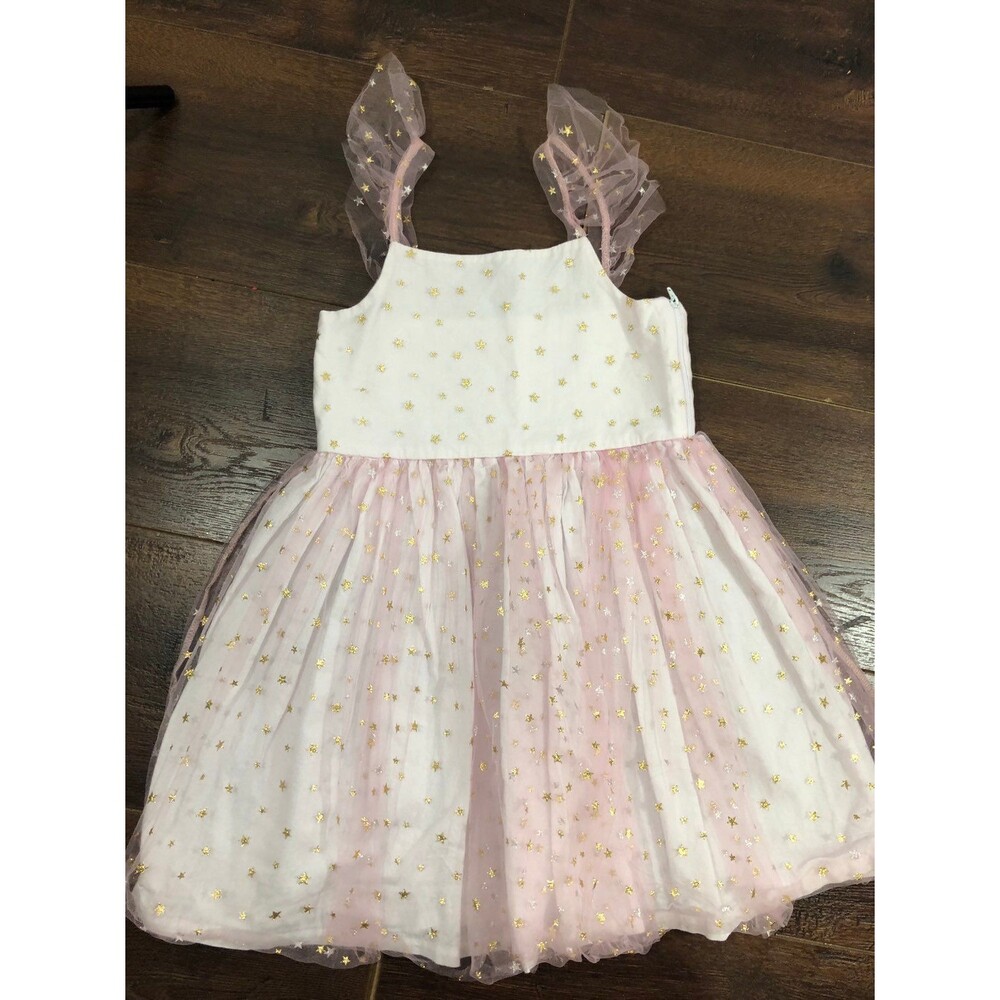 Olive Mae Size 6 Pink Tulle with Gold Hearts Dress!